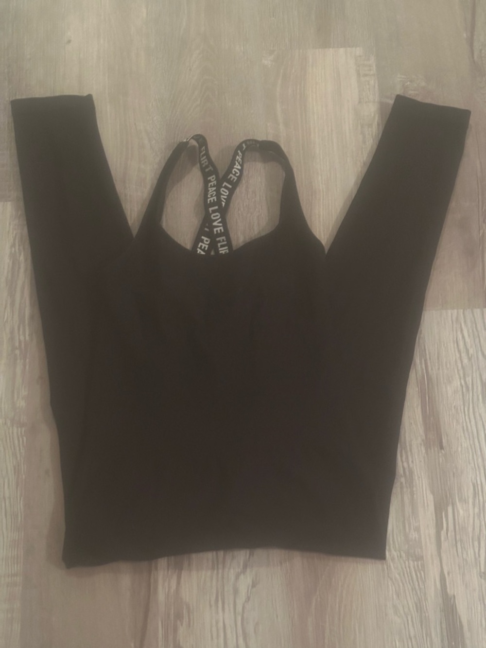 Black Women's Racerback Camisole with Branded Straps